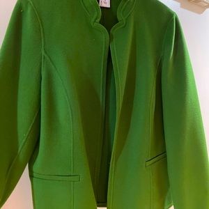 Talbots double faced wool blazer. Size 14. Beautiful green color.